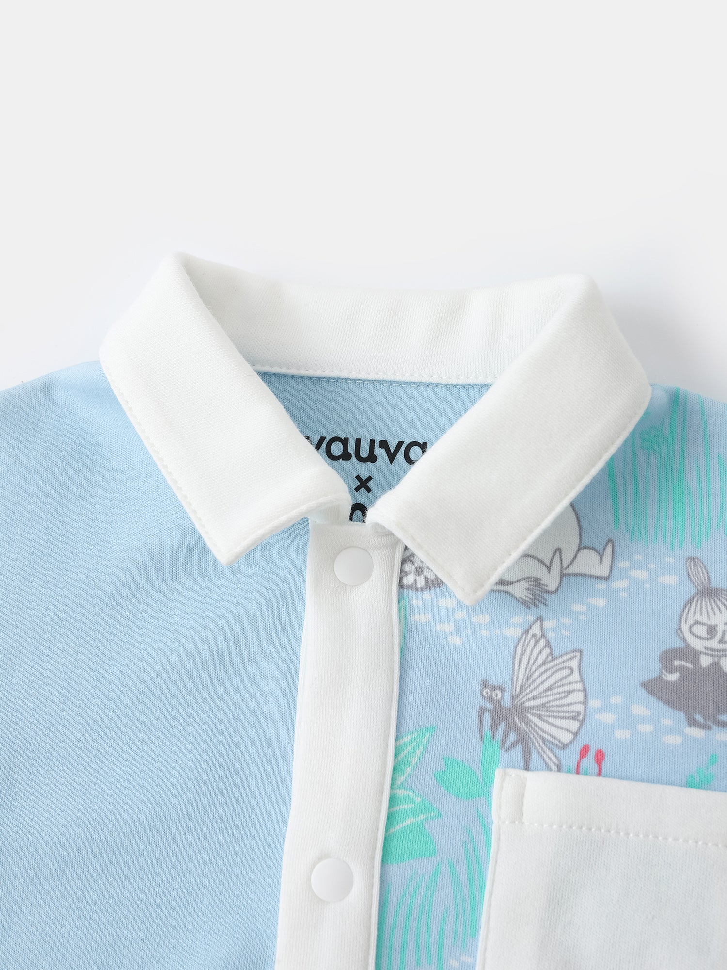 Baby Short Sleeve Colorblock All-Over Print Romper