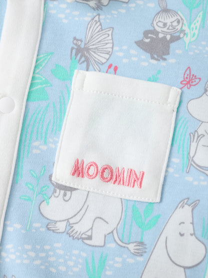 Baby Short Sleeve Colorblock All-Over Print Romper