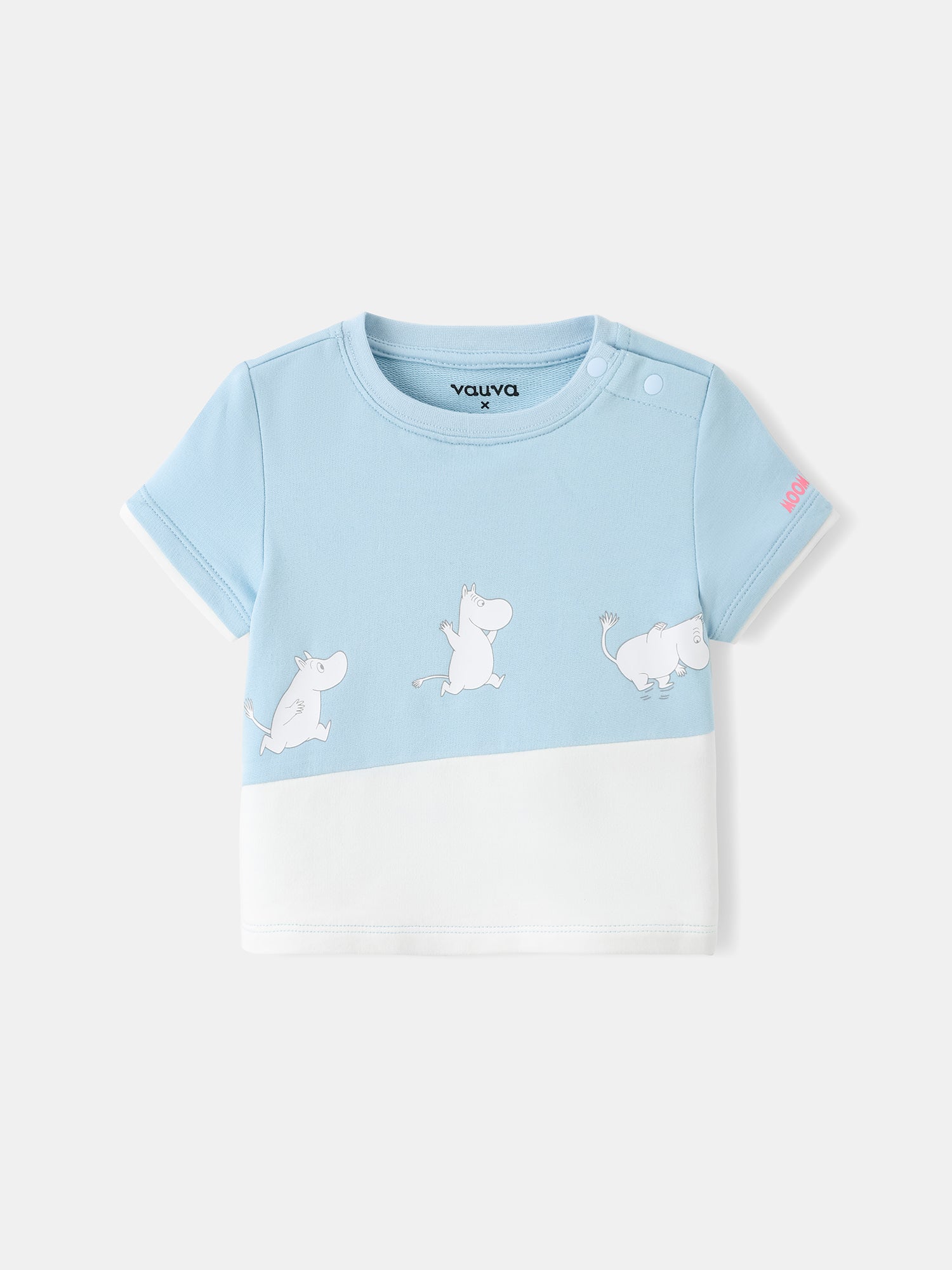 Baby Short Sleeve Colorblock Print Sweatshirt