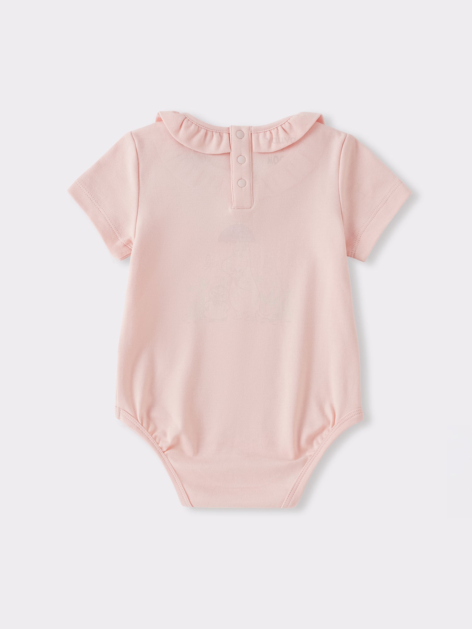 Baby Ruffle Neck Short Sleeve Print Bodysuit