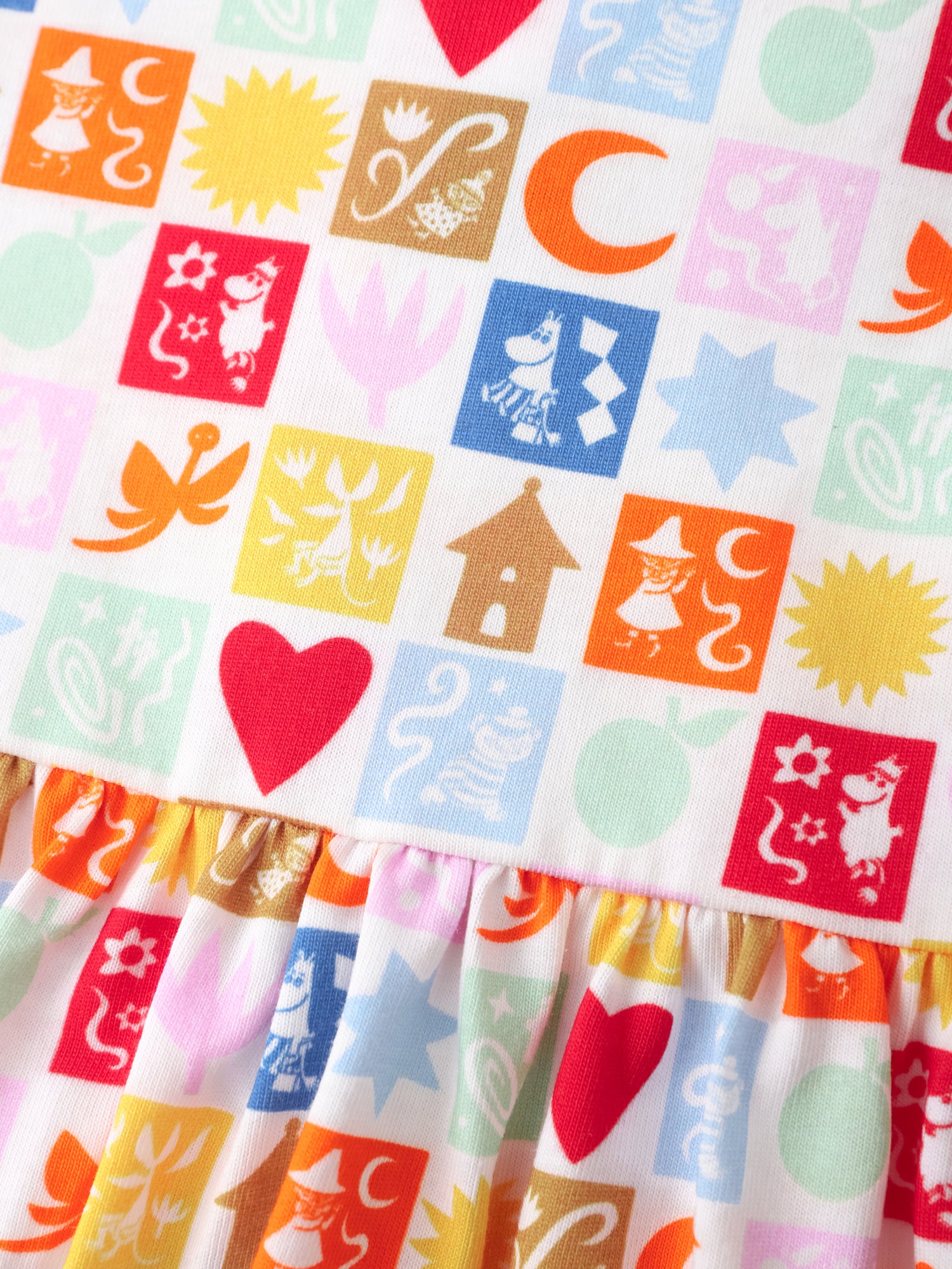 Moomin 80Th Anniversary Baby Sleeveless Ruffle All-Over Print Dress