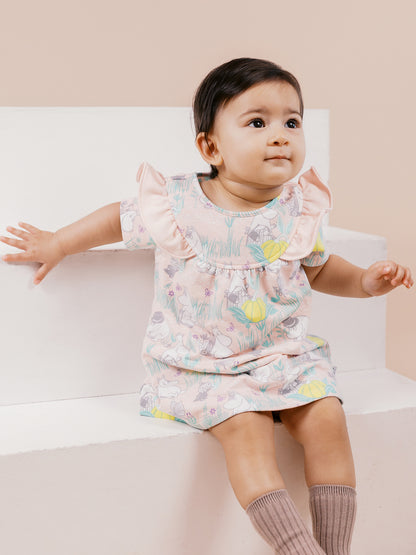 Baby Short Sleeve All-Over Print Dress
