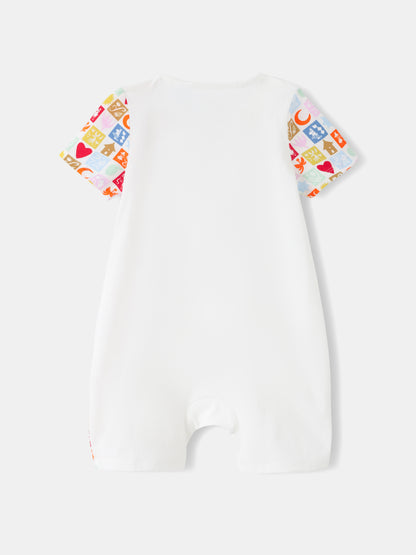 Moomin 80Th Anniversary Baby Babydoll Collar Short Sleeve Print Romper