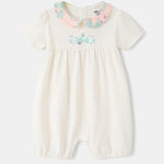 Baby Peter Pan Collar Puff Sleeve Romper