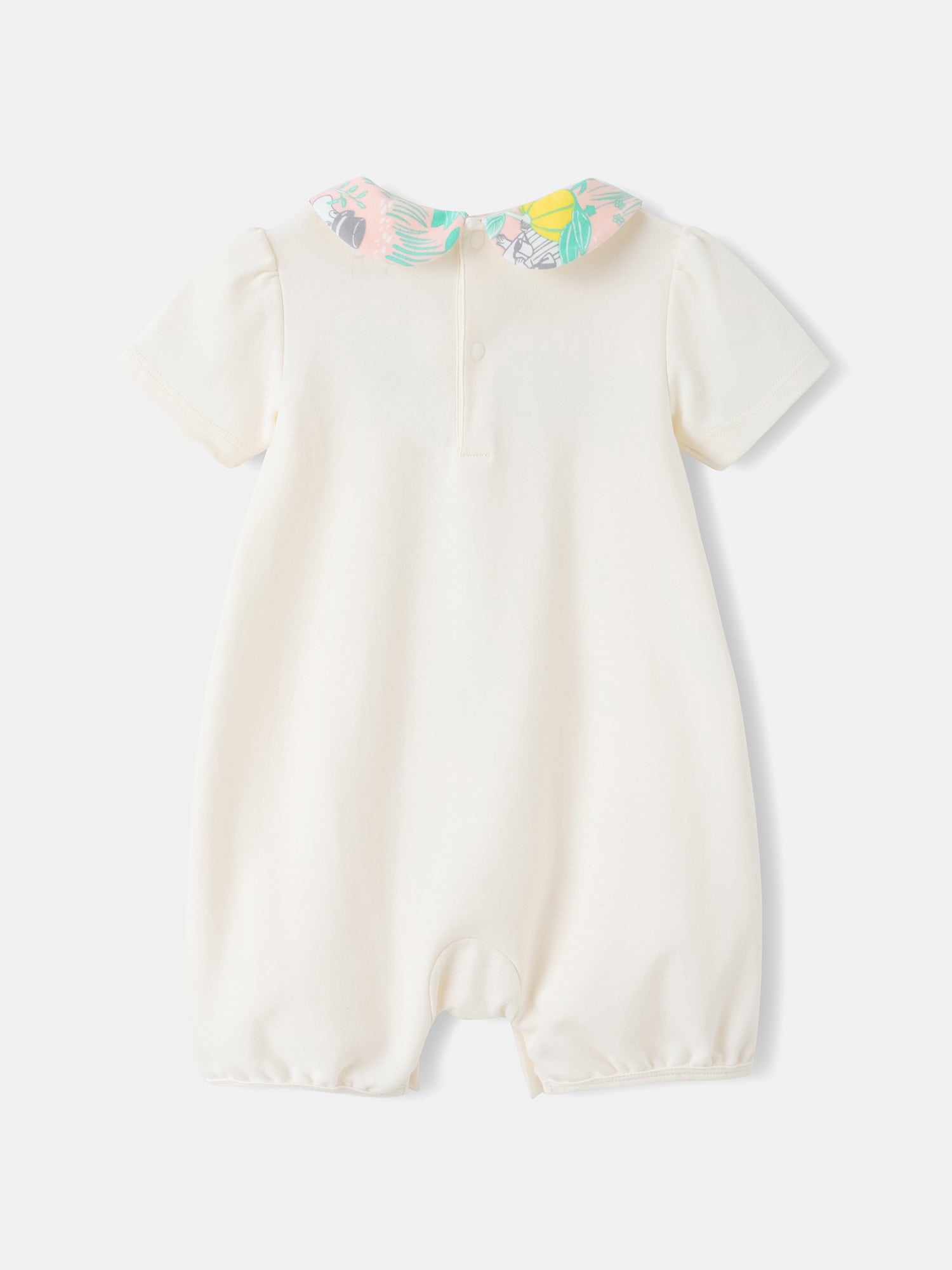 Baby Peter Pan Collar Puff Sleeve Romper