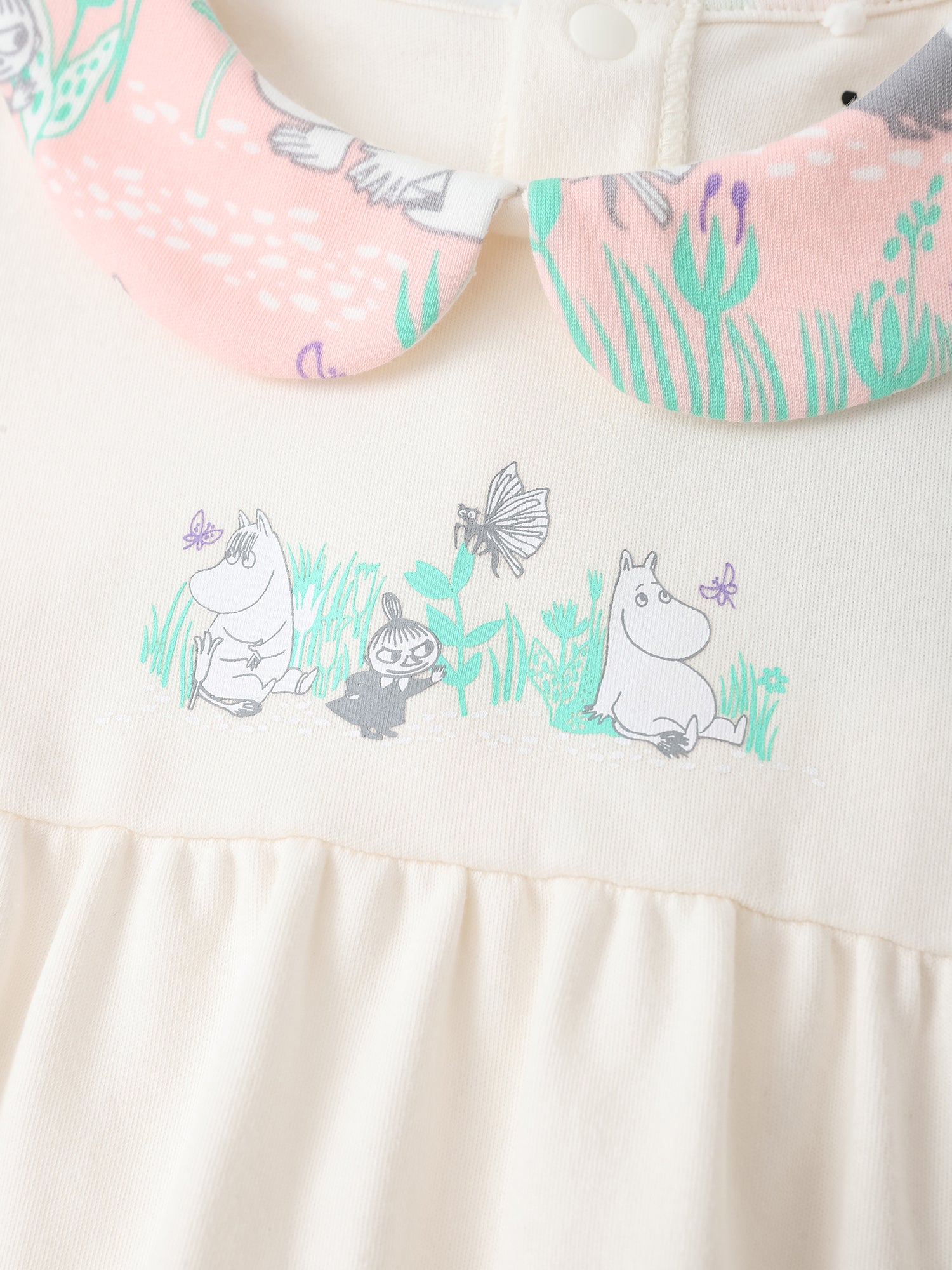 Baby Peter Pan Collar Puff Sleeve Romper