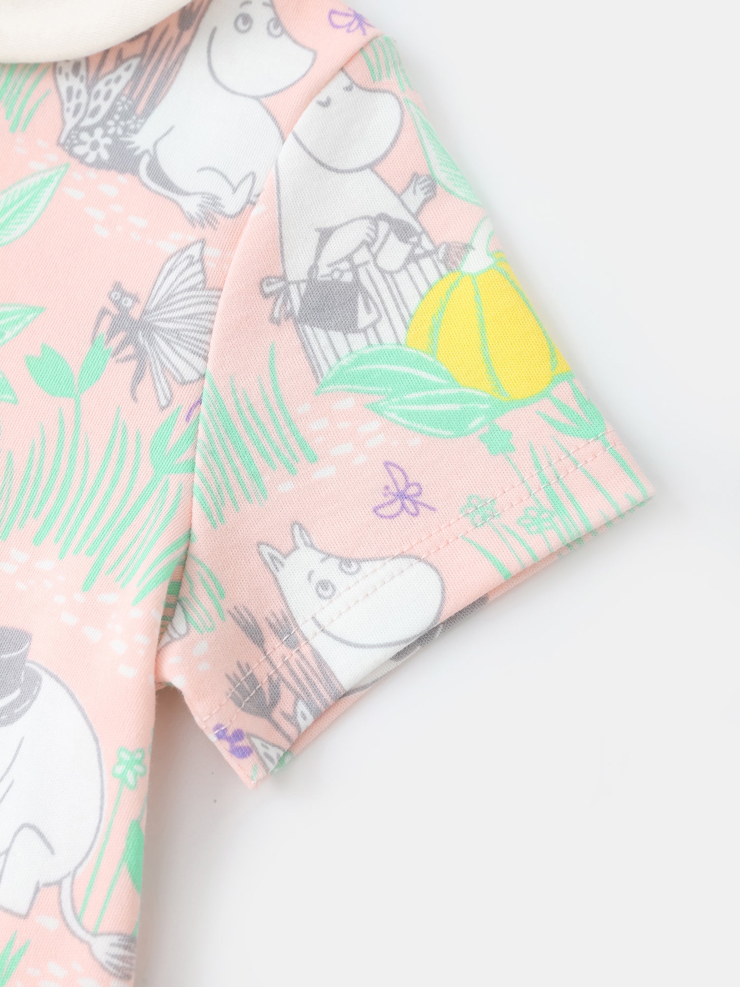 Baby Peter Pan Collar Short Sleeve All-Over Print Romper