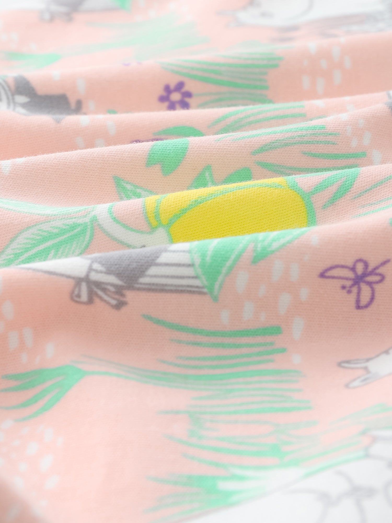 Baby Peter Pan Collar Short Sleeve All-Over Print Romper