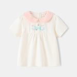 Baby Peter Pan Collar Puff Sleeve Dolly Top
