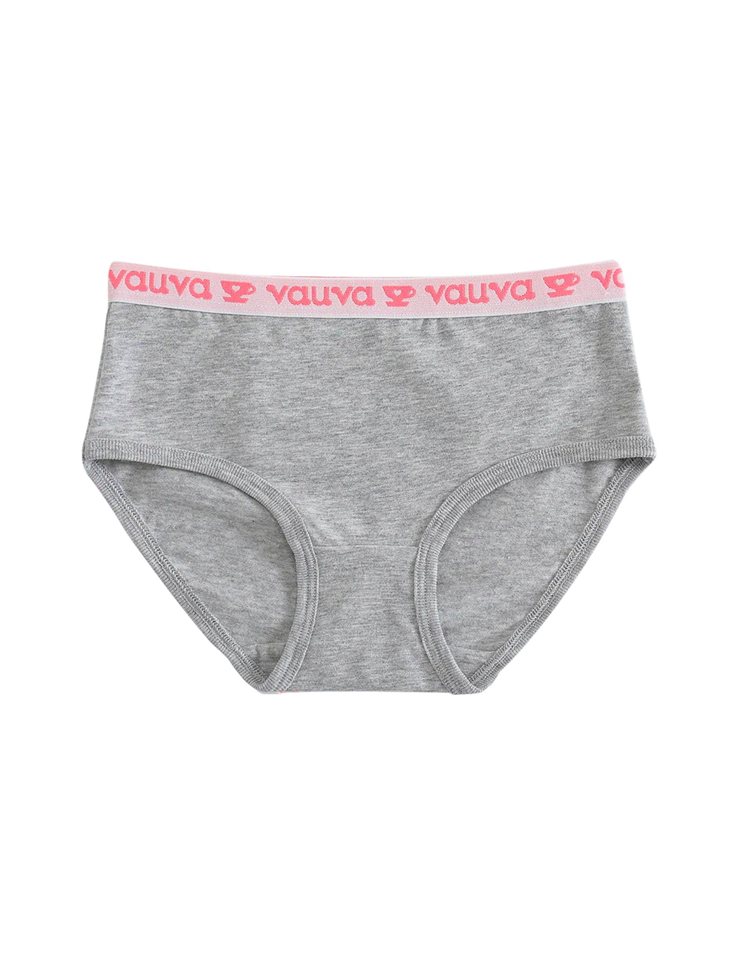 VAUVA Vauva Girls Organic Cotton Underwear - Vauva Pattern / Grey Love Underwear