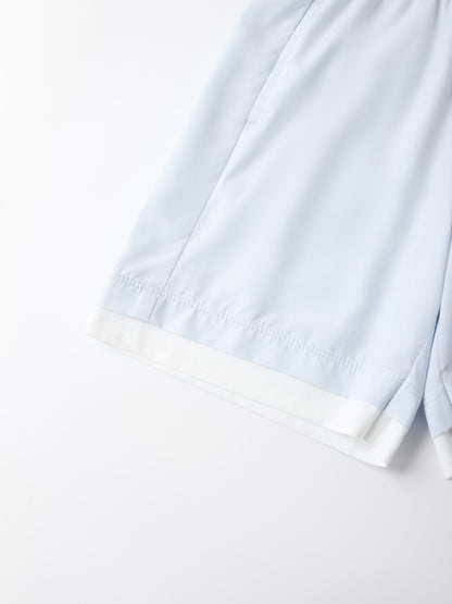Kid 2-Layer Lemon Tea Print Shorts