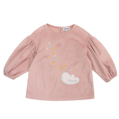 VAUVA Vauva Girls Cloud Velvet Top - Pink Fashion